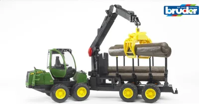 Produktbild von Bruder 02133 - John Deere 1210E Rückezug mit Holzgreifer, 1:16