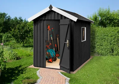 Produktbild von weka Schwedenhaus Gr.2, sägerauh, anthrazit, ET, F,