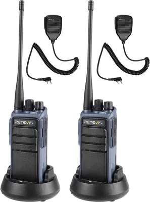 Immagine prodotto di Retevis C64 Walkie Talkie a controllo vocale, radio a lunga portata, 2500 mAh, 64 canali, radio portatile con microfono altoparlante
