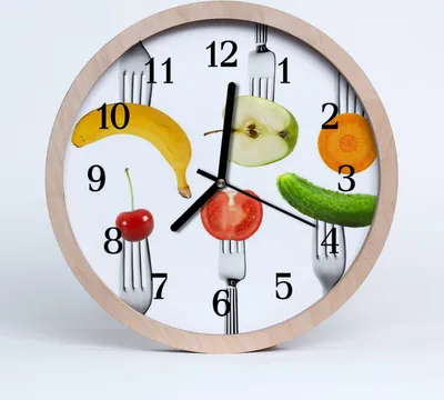 Produktbild von Holzuhr 20fi cm wanduhr - Obst Küche