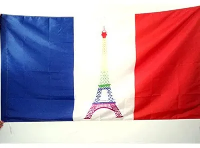 Frankreich Regenbogen Flagge 90x60 cm, Polyester 100D
