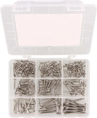 Image de Assortiment MARINETECH vis pour panneaux d'aggloméré, 8152174110, tête fraisée, TX, A4, 3,0-5,0 mm, 210 pièces
