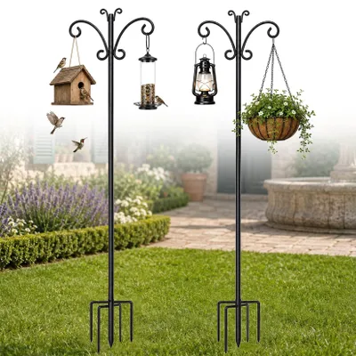 Immagine prodotto di Set di 2 supporti per mangiatoie per uccelli, con base di 193 cm