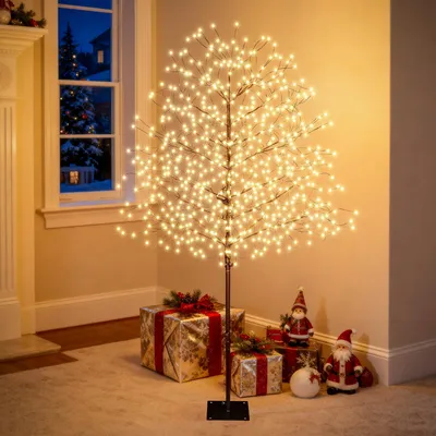 Productafbeelding van Kerstverlichting voor buiten, warmwitte lichtflitsparels met timer, 1,5 meter