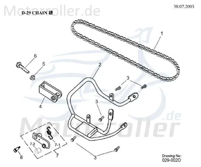 Produktbild von AEON Kettenspannvorrichtung Overland 180 RS/UT 180ccm 4Takt Motorroller.de 180ccm-4Takt Quad ATV UTV Ersatzteil Service Inpektion Direktimport