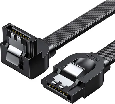 Zdjęcie produktu dla UGREEN kabel kątowy SATA 3.0 0.5m czarny (US217)