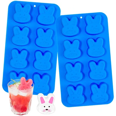 2er-Set Silikon-Hasenform für Schokolade, Bonbons & Eis