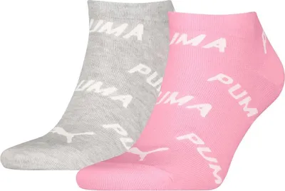 Productafbeelding van Puma BWT sokken voor sneakers, 2 paar, grijs, roze, maat EU 39-42, voor heren en dames