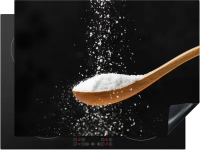 Produktbild von KitchenYeah© Herdabdeckplatte Besprengter Holzlöffel , 71x52cm, Küche Deko, Glaskeramikkochfeld Herdabdeckung, Abdeckplatte fùr Kochfeld