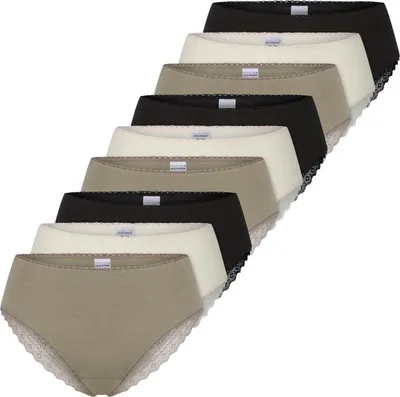 Produktbild von Schiesser 9er Pack Modern Multipacks Rio Slip Edle Slips mit Spitzenverzierungen, Hoher Tragekomfort, Liegen angenehm auf der Haut