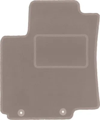 Produktbild von Fahrerfußmatte Velours beige passend für Kia Rio III UB (2011-2017, Schrägheck) – mit Befestigungen – passgenau