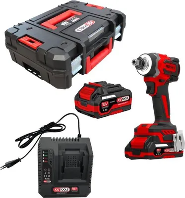 Obrázek produktu pro Sada rázového utahováku s držákem bitů 1/2'' 18 V 230 Nm – KSTOOL – se 2 bateriemi 18 V 4 Ah – nabíječkou – kufříkem – 515.4745F