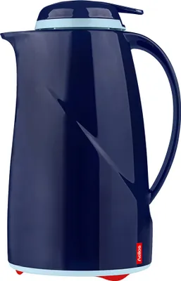 Produktbild von Helios Isolierkanne Wave Push 1,0 l dunkelblau mit Drucktaste, spülmaschinenfest
