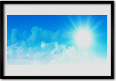 Produktbild von Bild 100x70 MDF-Rahmen Wandkunst Sun-Himmel-Landschaft