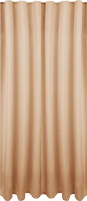 A close-up, full-frame shot of a beige curtain.