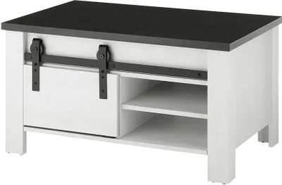 Produktbild von Couchtisch Sherwood 62 Pinie weiß und anthrazit 93x60 cm