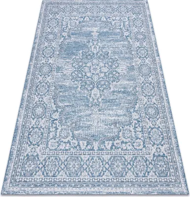 Zdjęcie produktu dla Dywan SZNURKOWY SIZAL LOFT 21213 Ornament / srebrny / kość słoniowa niebieski 200x290 cm