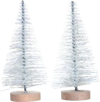Immagine prodotto di Alberi di Natale in perline glitterate 8 cm - 2 pezzi