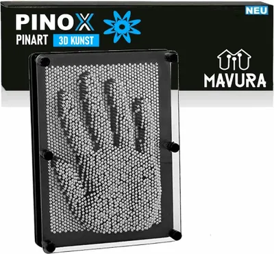 Image de PINOX Pinart 3D tableau à clous Pinpression planche à clous métal jeu rétro déco pour empreintes 3D