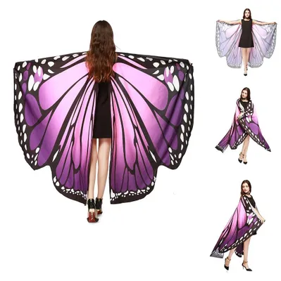 Immagine prodotto di Costume da farfalla con ali - Sciarpa viola per feste