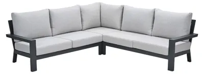 Produktbild von Garden Impressions Geneva Loungeset - 3-teilig - carbon black -  valley sand