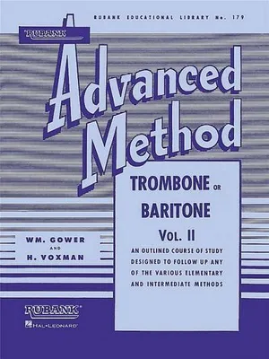 Immagine prodotto di Rubank Advanced Method - Trombone or Baritone, Vol. 2 Advanced Band Method Trombone Baritone B.C. Euphonium Scales Arpeggios Duets Solos Articulation Rubank Educational Library