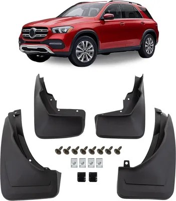 Produktbild von Schmutzfänger 4er-Set mit Befestigungssatz - passend für Mercedes GLE W167 2019+