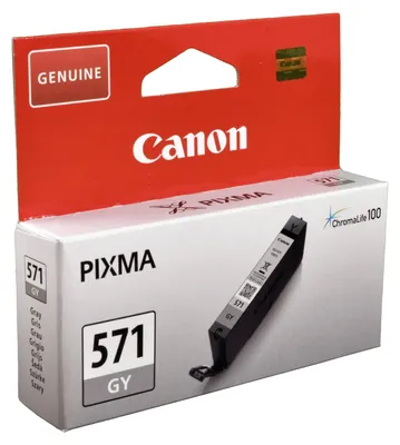 Produktbild von Canon CLI-571GY Tinte Grau, Standardertrag, Foto grau, Tinte auf Farbstoffbasis, 7 ml, 1 Stück(e), 125 Seiten