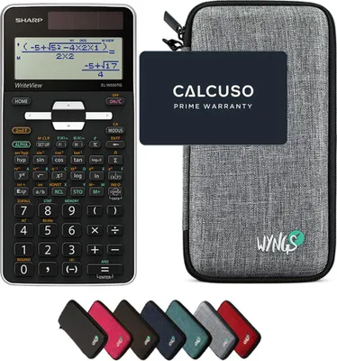 Produktbild von Sharp EL-W550TG inkl. WYNGS Schutztasche Hellgrau - Wissenschaftlicher Taschenrechner - Basic Set