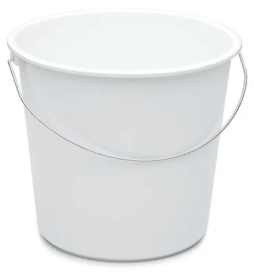 Produktbild von Robuster Haushaltseimer Weiß 10 Liter - Vielseitiger Putzeimer Allzweck Eimer für Reinigung und Alltag 1 Stück