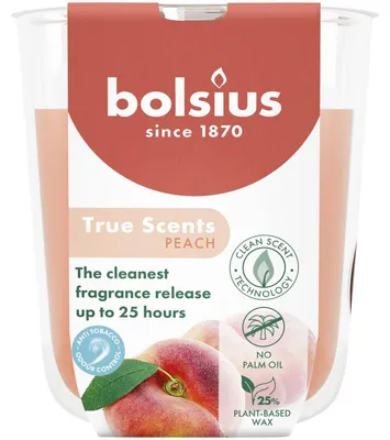 Productafbeelding van Bolsius Geurglas 80/73 True Scents Peach (1 stuk)