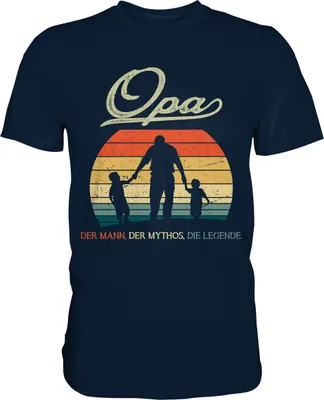 Produktbild von Opa Enkelkinder Großvater Geschenk Vatertag T-Shirt – Navy / S