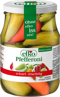 Produktbild von efko Pfefferoni scharf-fruchtig 300g