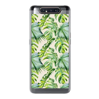 Produktbild von MuchoWow® Handyhülle Schutzhülle Hülle für Samsung Galaxy A80 Blätter - Muster - Monstera Silikon Softcase Handy Hülle - Schutzdeckel