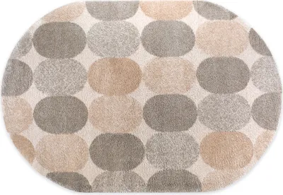 Produktbild von DomDeco Hochflorteppich Oval EXEMPT, weicher 22mm Shaggy-Flor, 160 x 229 cm in Beige-Braun