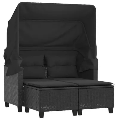 Produktbild von VidaXL 365781, 2 Sitz(e), Schwarz, 110 kg, 550 mm, 600 mm, 350 mm