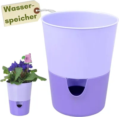 Produktbild von Kräutertopf mit Bewässerungssystem Kräutertopf Küche Selbstbewässerungstopf Indoor Kräutergarten Küche Fensterbank Blumentopf Selbstbewässernd Lavendel