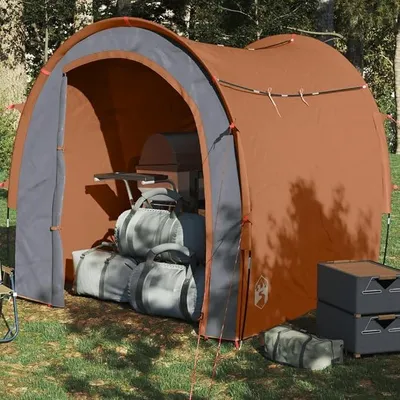 Produktbild von Lagerzelt Grau und Orange 204x183x178 cm 185T TAFT, Carport, Autozelt, Garage, Weidezelt, Unterstand, Zeltgarage, Lagerzelt, Gerätezelt - 94379