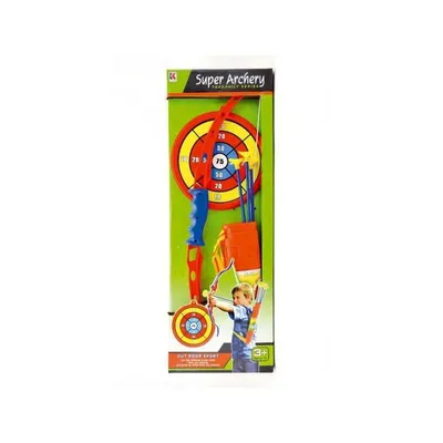Produktbild von Bogen 71cm +3 Pfeile im Etui + Plastikziel im Kasten