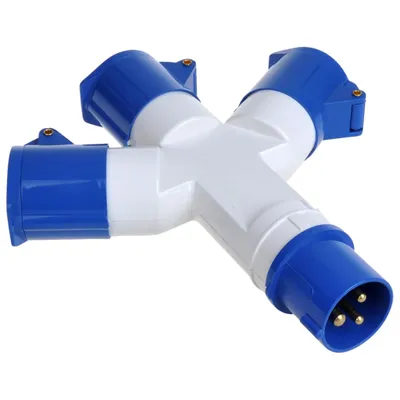Productafbeelding van CEE-verdeeldoos, 3-voudig, voor caravans, campers, boten. Marktstekker, 220V-16A