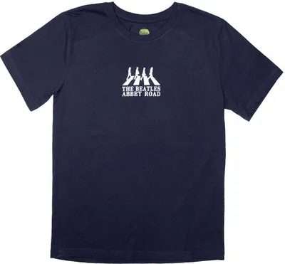 Immagine prodotto di The Beatles - Maglietta "Mini Abbey Road Crossing Silhouette" per bambini/donne Unisex RO11595 (XL) (Marineblau)