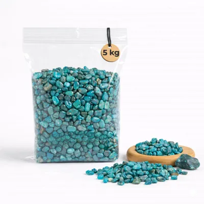 Produktbild von Bunte Deko-Steine 5 KG Glas-Vasen Streudeko Ø 5-8 mm türkis