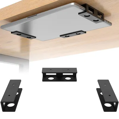 Produktbild von Metall Laptop Halterung unter dem Tisch,Universell für MacBook/Tablets (bis 38mm),Platzsparend und stabil