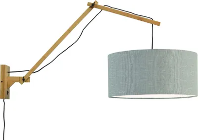 Produktbild von GOOD&MOJO - Wandlampe Andes - Bambus/Hellgrau - 95x47x55cm