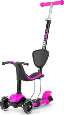 Image de Milly Mally Tricycle, Scooter Little Star 3 en 1 - rose
