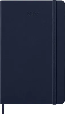 Obrázek produktu pro Moleskine 12měsíční denní kalendář 2027, Large/A5, 1 den = 1 strana, pevná vazba, safírová barva