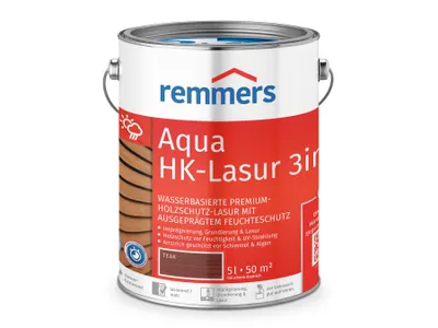 Produktbild von Remmers Aqua HK-Lasur 3in1 teak (RC-545) 5 l, Holzlasur
