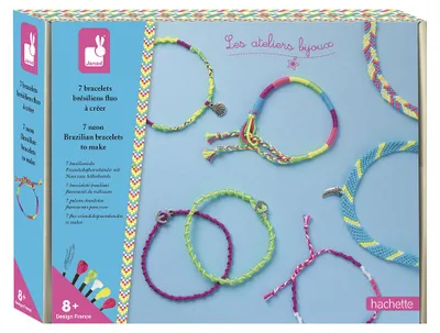 Produktbild von Janod Bastelset Neon Armbänder machen - Kreativer Schmuck für Kinder