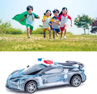 Produktbild von Elektroauto-Rennmodell, Spielzeug, Simulation, Trägheit, multifunktionales Licht-Musical für Kinder, Schwarz