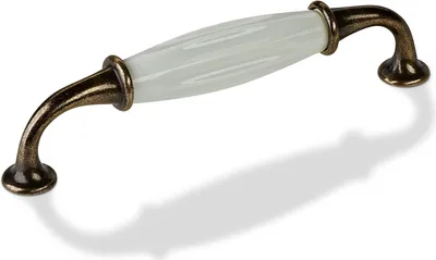 Produktbild von SOTECH Möbelgriff META BA 128 mm Bronzeoptik / weiß Porzellangriff